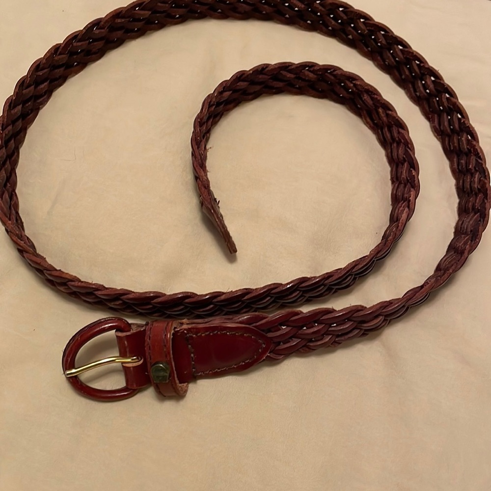 Etienne Aigner Vintage Braided Leather Belt 6772 Genuine Leather XL